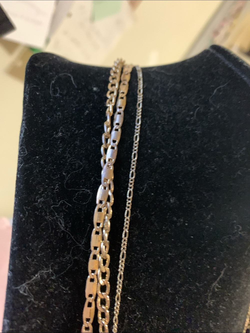 Layered Gold Necklace with Blue Pendant - Picture 7 of 9